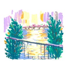 WEMODERN 裝飾掛畫 湖影款