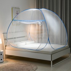 코메리 텐트형 침대모기장 싱글도어 B1243, 블루