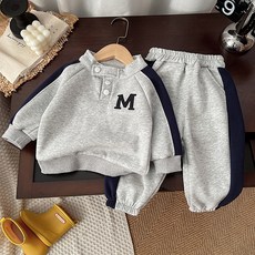 JOYMULTI 童款長袖大學T+束口褲套裝