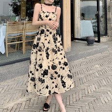 구디프 플라워 나시 롱 원피스