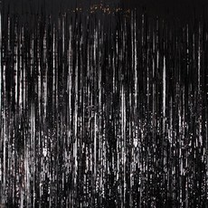 STUPID 派對流蘇鋁箔簾 3入, Black, 1個