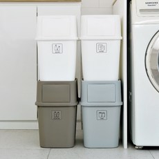가쯔 브라우니 다용도 분리수거함 50L x 4p, 그레이