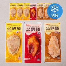 굽네 소스 듬뿍 통살 닭가슴살 허니갈릭맛 110g x 4개 + 누룽지 삼계탕맛 110g x 4개 + 숯불 바베큐 110g x 2개 세트 (냉동), 1개입, 10개