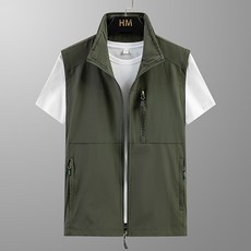 DM 남성용 솔리드 집업 베스트