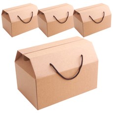 多用途提繩紙盒 5號, 4件, 混色