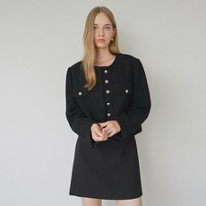 on&on 女款飾帶撞色無領夾克 NEW4SJ210