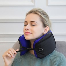 여행용 다기능 목쿠션 + 안대 + 귀마개 세트, 블루