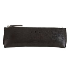 OBL 素面皮革鉛筆盒, 黑色, 1個