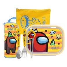 LE BARN 餐盤便當盒+學習筷組, 混色, 6種餐具袋