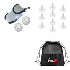 NAYASTYLE 高爾夫球袋 + TPE 高爾夫標準球梯 10入 + 收納袋組合 GFYP-134-1+168-4PU, 混合顏色