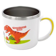 Kitchen U 暴龍防滑不鏽鋼把手杯, 1個, 白色, 280ml