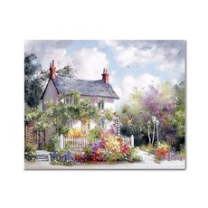 ADICO DIY 鑽石畫 花園裡的房子 50 x 40 cm BH25, 混和色, 1個