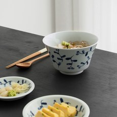 로코리빙 일본산 아리타 블루리프 소면기, 화이트 + 블루, 2개