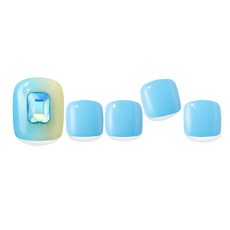 EDGEU 造型足部凝膠美甲貼, Blue Lemonade, 1組