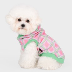 퍼피아 반려동물 버크 민소매 후드 티셔츠 PAXA-TS1998, 핑크, 1개