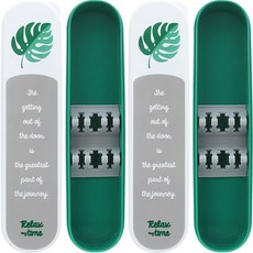 Blue Table 無噪音餐具盒 2入 + 支架 2入, 1套, 龜背芋