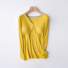 KONG 孕婦羅紋交叉長袖上衣