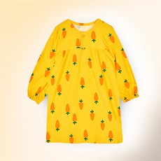 Uni FRIend 童款胡蘿蔔圖案蜜桃絨保暖連身睡衣裙