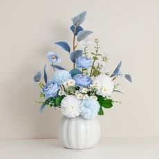 소유공간 조화 싱그러운 조화 + 꽃병 세트 그린 S261-0217, 화이트(S261-0217WON), 1세트