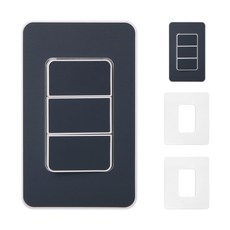 CHEIL ELECTRIC The Art Plus Switch 3 Ro 3 Dark Navy 2p+透明壓克力蓋2p套組 BOM770, 1套