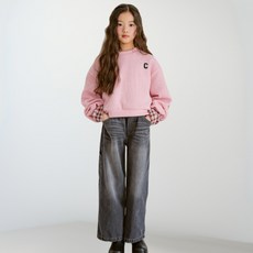 SM2 女童寬版口袋牛仔褲