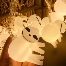 Decocomani 幽靈 2 萬聖節電池式LED燈串, 白色, 1個