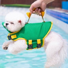 Meongnyang Kim 小狗戲水救生衣 01 恐龍, 混色