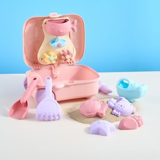 Modern House 沙玩具玩沙子行李箱 鯨魚, 1個, 540g, 粉紅色