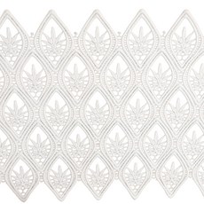 happytool 小火花花朵長桌墊, 白色, 50 x 30 cm