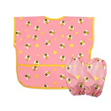 DEOHAEPI Baby Bee 防水短袖藝術禮服無袖套組 06, 粉色的