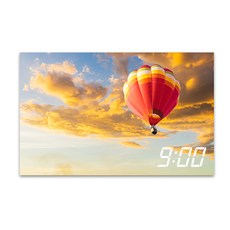 홈마인 캔버스 프린팅 액자 LED 시계 놀이공원 앤 열기구 800 x 500 mm, HM-PARK-29