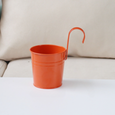 Misoroun 微笑彩色分離式多用途陽台掛式花盆, 橘色, 1個