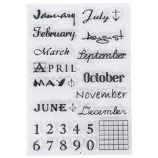 yes mall 復古風手帳裝飾DIY透明矽膠印章 4, 1個