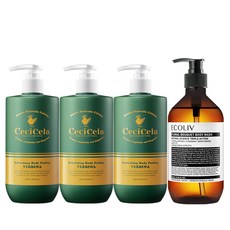 CeciCela 檸檬馬鞭草身體去角質凝膠 500ml 3入+花香沐浴露 500ml, 1套