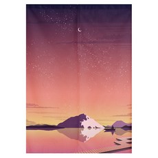 빈테리어 무드 선셋 봉포함 양문형 파티션 커튼