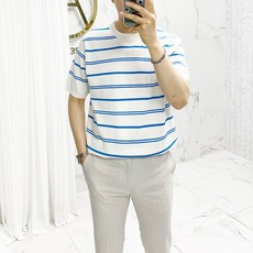 ADORE CLASSIC 橫條紋針織短袖T恤