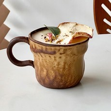 French Mars 花生醬陶瓷熱巧克力拿鐵杯 200ml MMM3298, 棕色, 1個