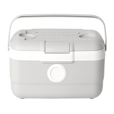 OLIVING 圓點桌板保溫箱, 淺灰色, 21L