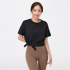 韓國 arua arua 女款側開衩寬鬆遮臀短袖瑜伽T恤