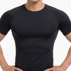 모아스포츠 남녀공용 스트레치 컴프레션 스포츠 반팔 언더 셔츠