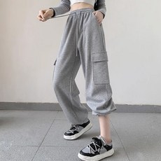 Sonio 女款工裝束口兩穿寬褲