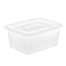 COOK&LOCK 方形密封容器 1.5L 透明, 50個, 1入