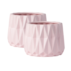후니마켓 세라믹 무늬 화분, 핑크, 2개