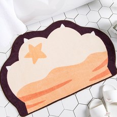 알럽홈 컬러풀 큐트 고양이 발바닥 발매트, TYPE2 옐로우