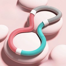 노바리움 날씬한 몸매 다이어트 무소음 스프링 훌라우프, 그레이 + 핑크 + 그린, 1개, 1kg