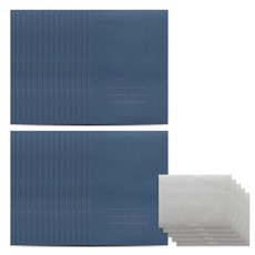 Monolike 基本款明信片信封 30p + 貼紙 30p 套組, 海軍藍, 1套