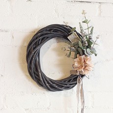 五體舒泰紫蘇花繡球花裝飾圓形花環, 混色