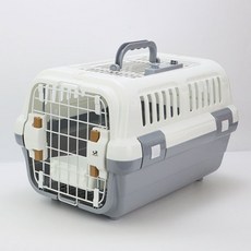 叮咚寵物 寵物雙層便攜提籠, 1個, 灰色