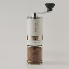 BEANPLUS Home & Out 手動咖啡手搖磨豆機 + 收納袋, 白色, 1個, 50ml