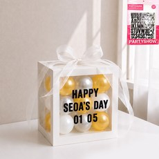 파티쇼 DIY 자유문구 고딕체 레터링 펄 풍선 벌룬박스 세트, 쥬얼리파티, 1세트 쥬얼리파티, 1세트